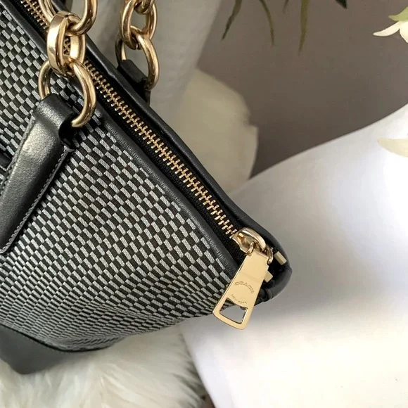 CoachJacquard AvaTote Style F28468 Blue/Navy